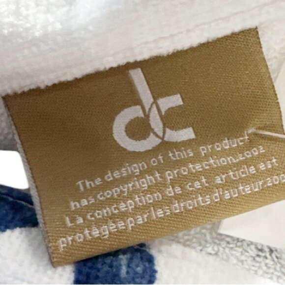 NEW Deborah Connolly BLUE & WHITE FLORAL Bath Towel 4 pc Set - Picture 5 of 6